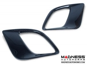 FIAT 500 ABARTH Front Side Air Duct Diffuser Set - Carbon Fiber - European Model